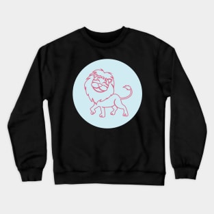 Cute lion, colorful tiger Crewneck Sweatshirt